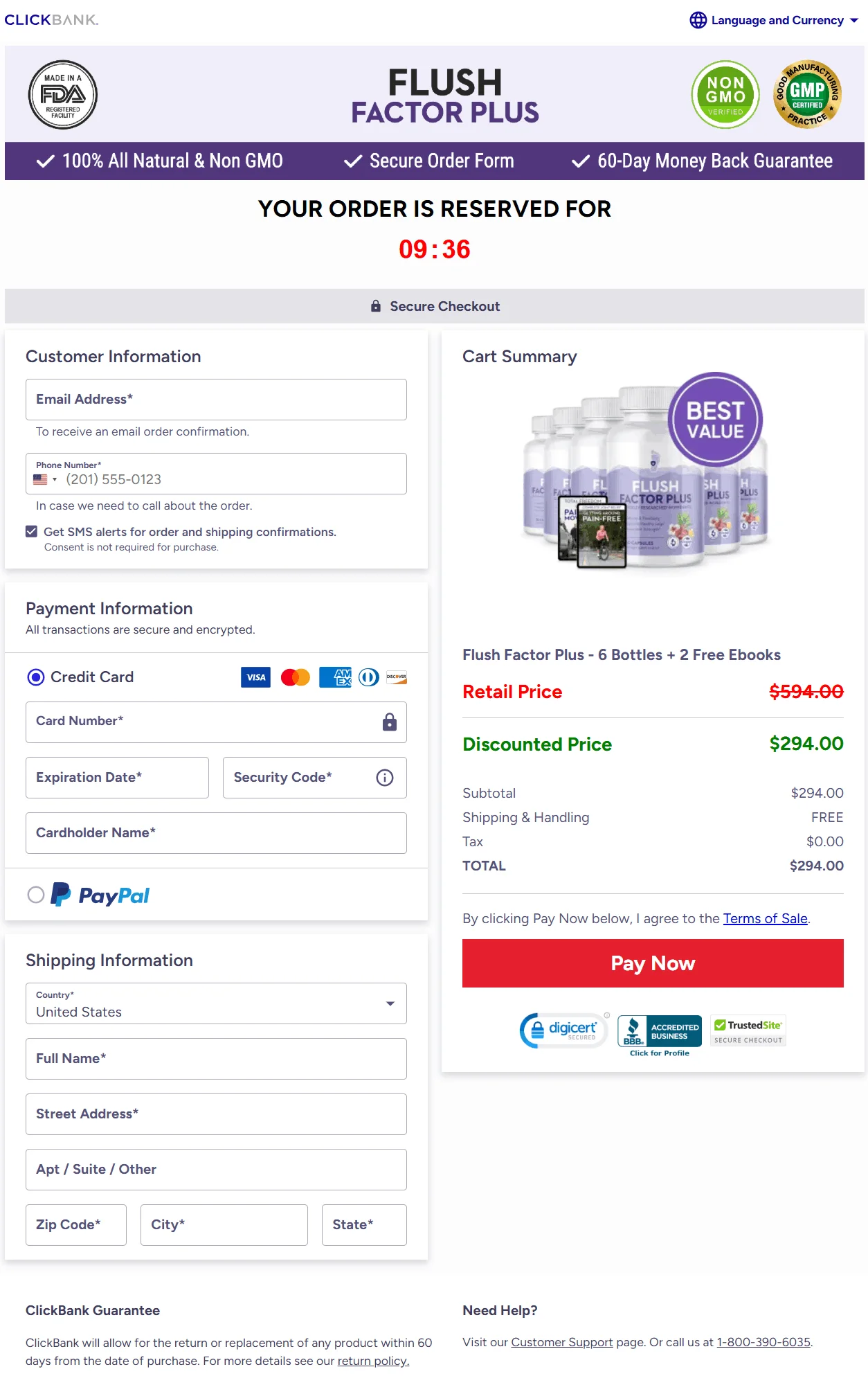 Flush Factor Plus Secure Checkout
